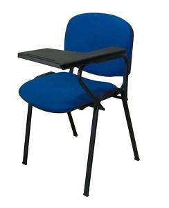 silla universitaria azul
