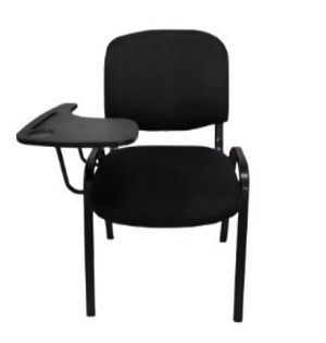 silla universitaria negra